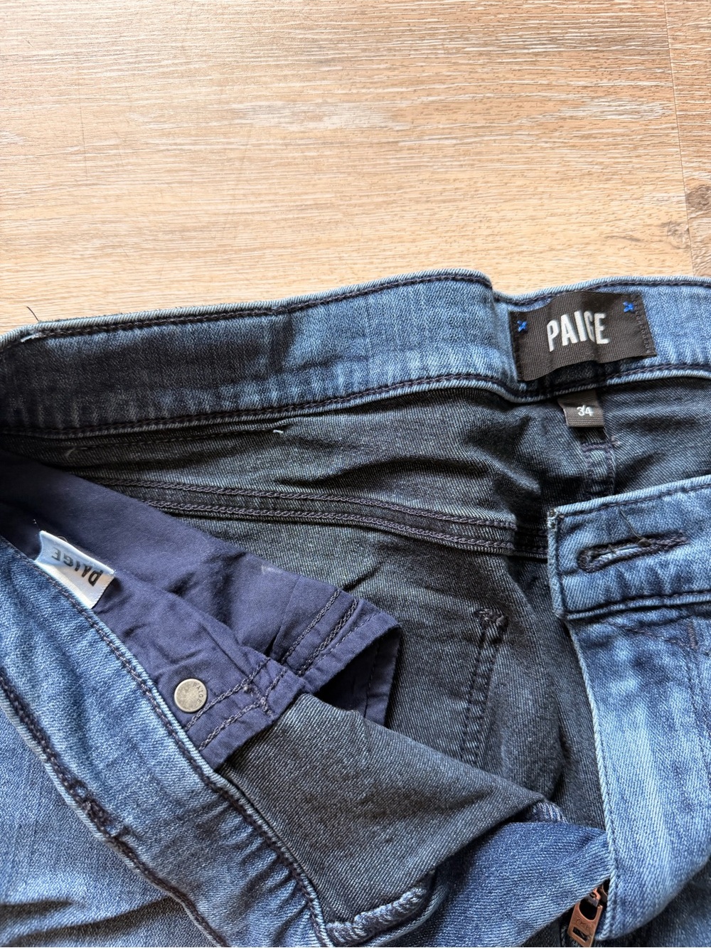 PAIGE Men's Slim Jeans - Dark and Medium Blue Wash